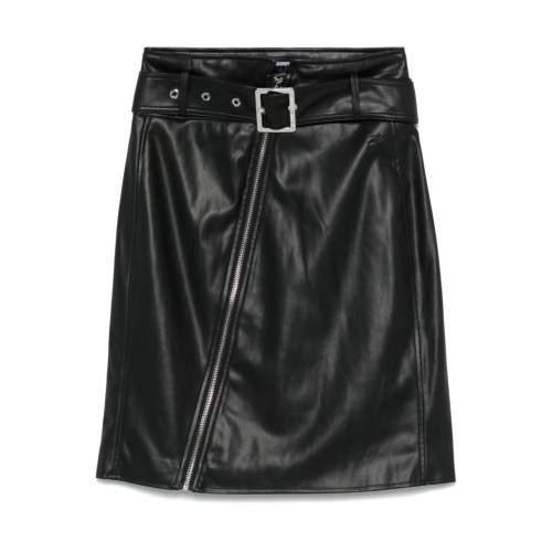 Karl Lagerfeld Faux-Leather Biker Skirt